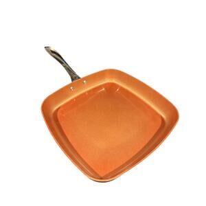 11 inch Copper Chef Frying Pan Square Nonstick Kitchen Cook Chef Gift  Oven Safe